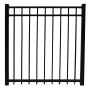 Durables 5' X 60" Parma Black Aluminum Single Gate with Nationwide Gate Hardware