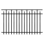 Durables 4' X 6' Canton Aluminum Black Fence Panel - PBAL-FLSP-4X6