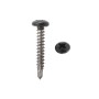 Elite #8 x 1" Stainless Steel Self Drill Screws For Aluminum Fence (Black)