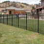 Durables 4 1/2' High Hamilton Aluminum Picket Fence - BOCA Compliant (Black)