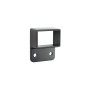 1" High x 1 5/8" Wide Aluminum Fence Stationary Wall Mount Rail Bracket (Single Flange) - UWB-1158-BLACK