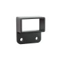 1" High x 2" Wide Aluminum Fence Stationary Wall Mount Rail Bracket (Single Flange)- UWB-12-BLACK